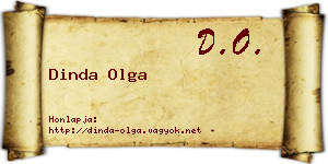 Dinda Olga névjegykártya